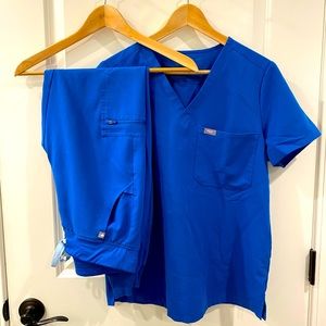 Figs Jogger Scrub Set Blue